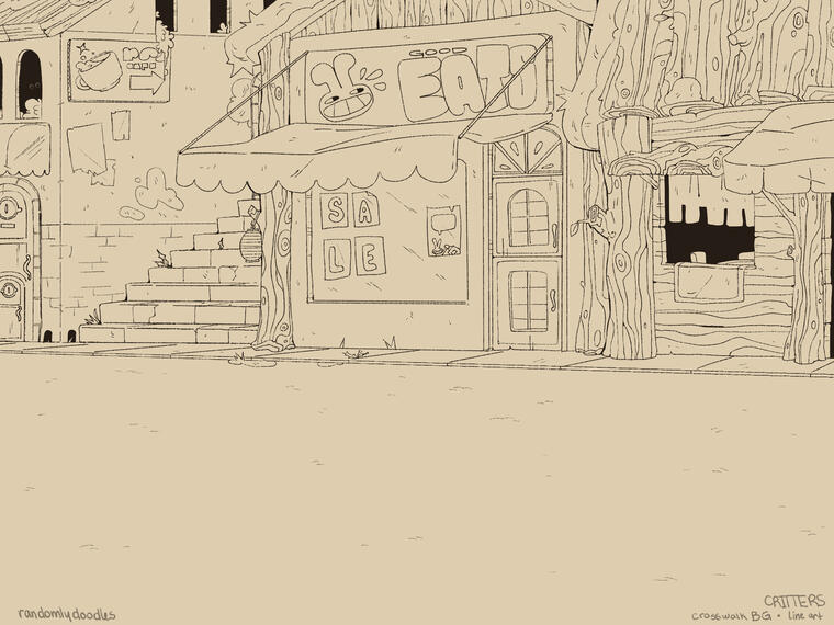 Cross walk lineart