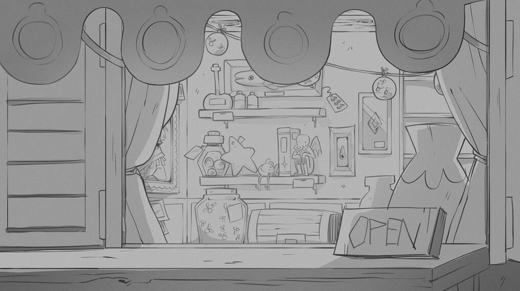Tulip's caravan Lineart + Shadows